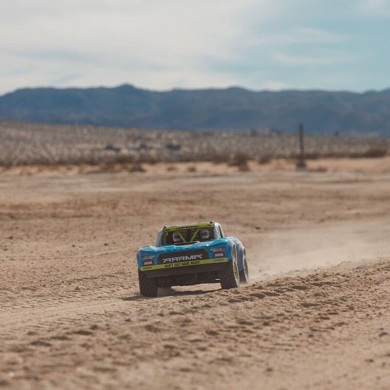 ARRMA MOJAVE GROM MEGA 380 Brushed 4X4 DT RTR with Battery&Charger, Blue/White - 13