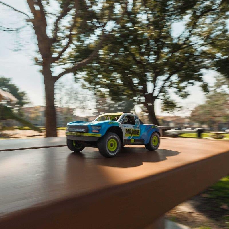 ARRMA MOJAVE GROM MEGA 380 Brushed 4X4 DT RTR with Battery&Charger, Blue/White - 14