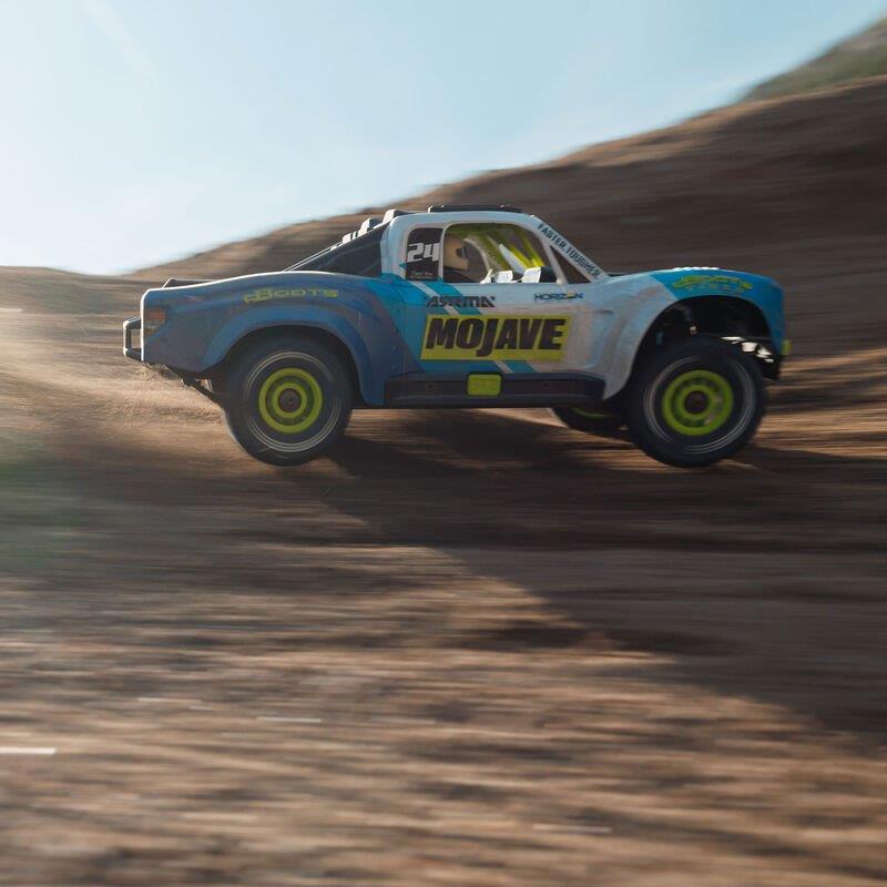 ARRMA MOJAVE GROM MEGA 380 Brushed 4X4 DT RTR with Battery&Charger, Blue/White - 8