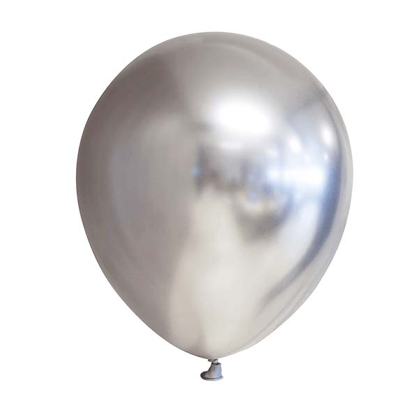 Ballonger Chrome - Silver (10-pack) - 25 cm