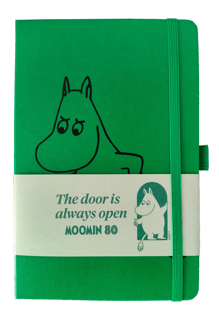 Mumin Skrivbok A5 "Moomin 80" - Mumintrollet - Mörkgrön