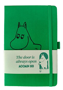 Moomin Notebook A5 "Moomin 80" - Moomintroll - Dark green