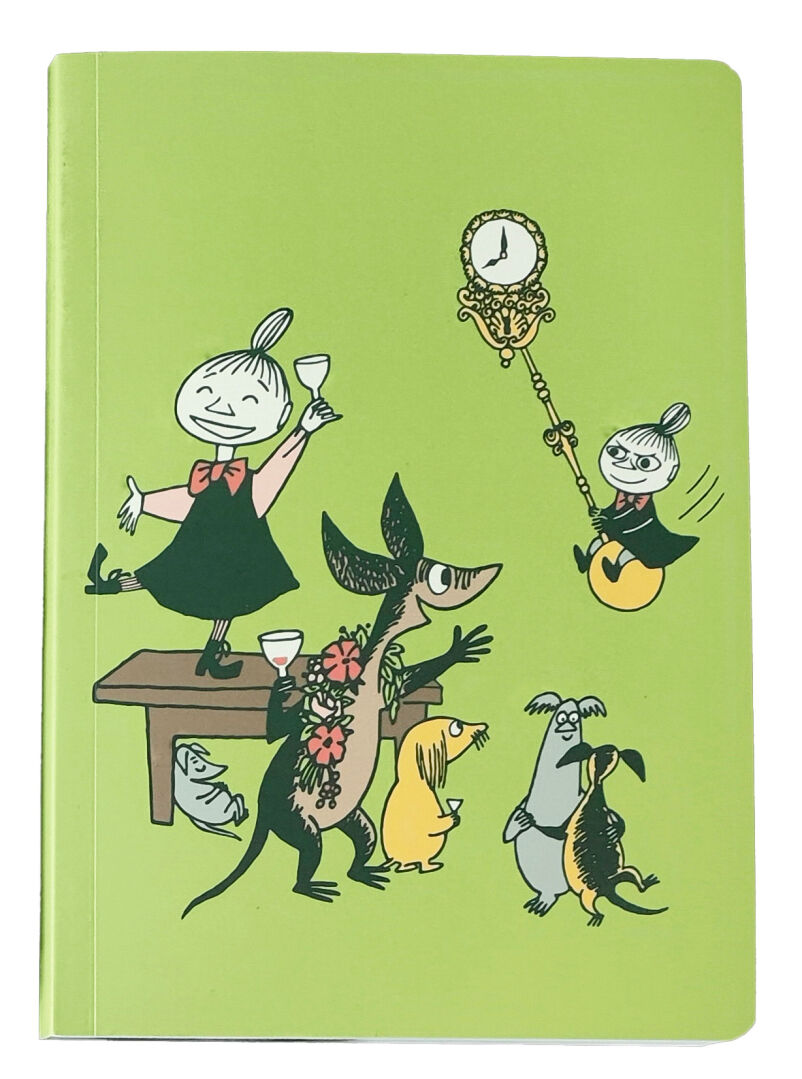 Mumin Skrivbok A5 "Moomin 80" - Party - Ljusgrön