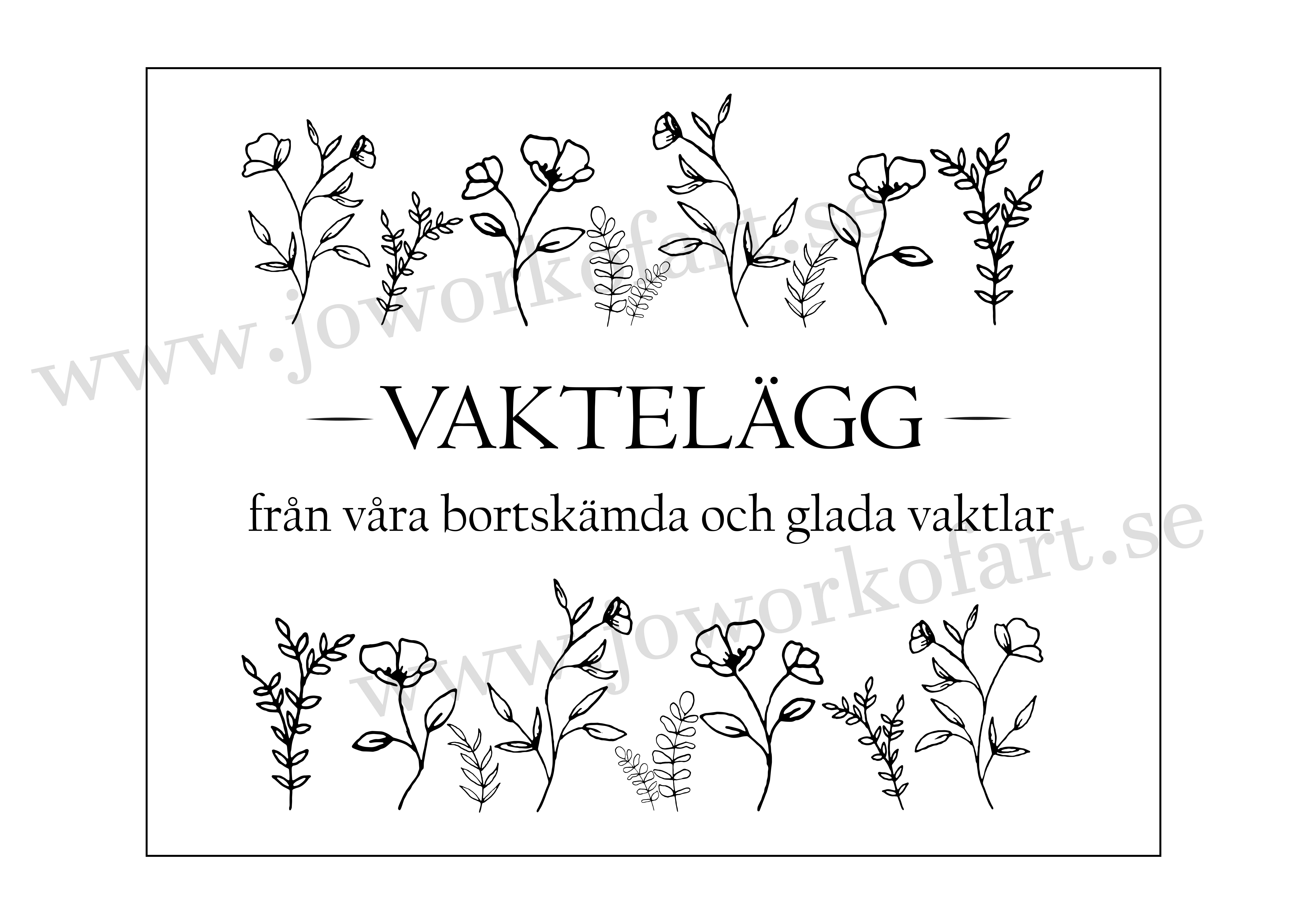 Etikett till vaktelägg"Växtlighet", 9x7cm (Digital produkt) - 2
