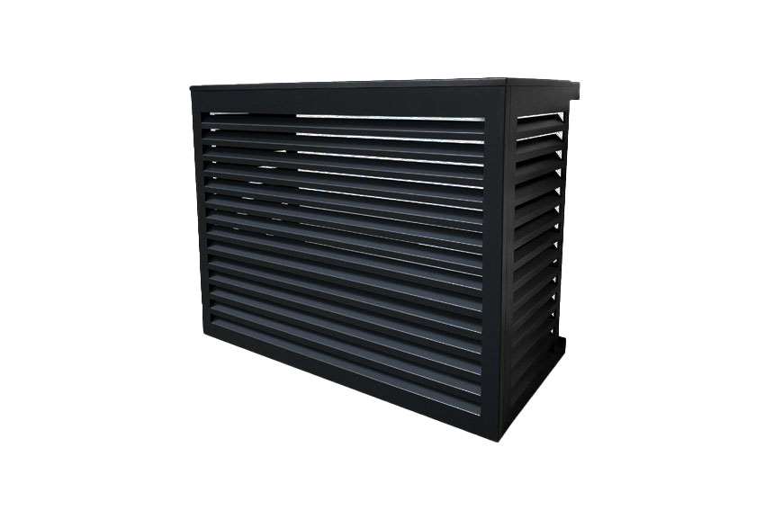 Varmepumpesskydd til utedel - Svart - Aluminium