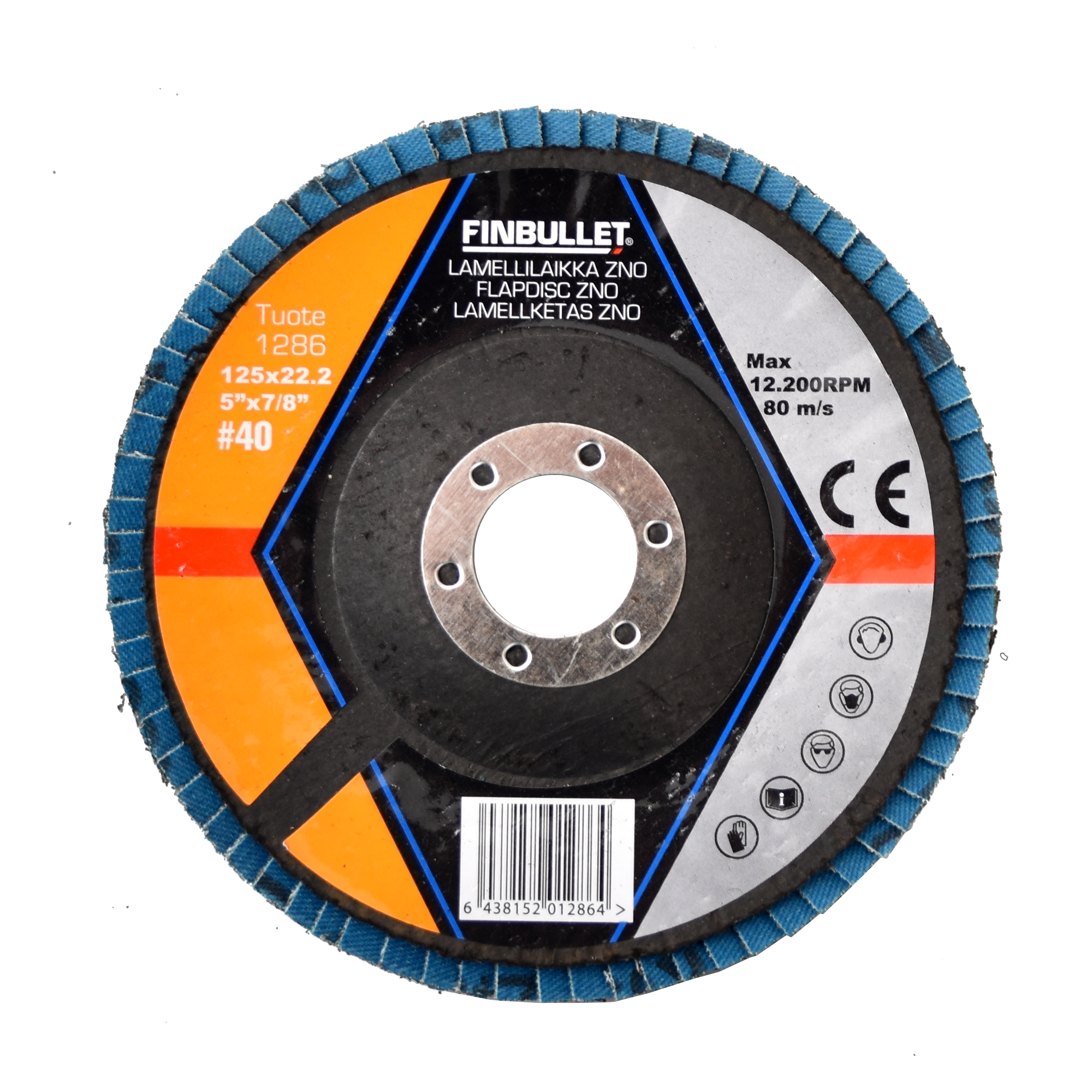 Lamellslipskiva 10 st. 125 mm #40