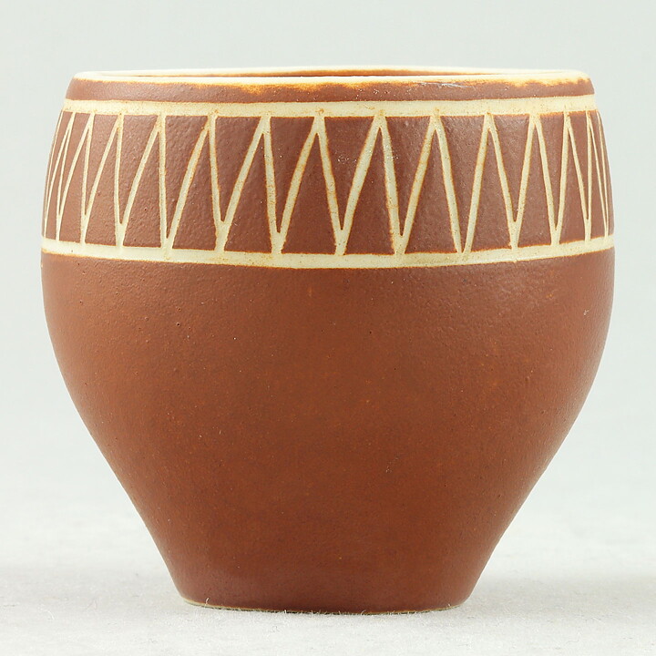 エイラ・カアー  Tarinaシリーズ  茶色のグラス  5個セット  (4cm)  1954年