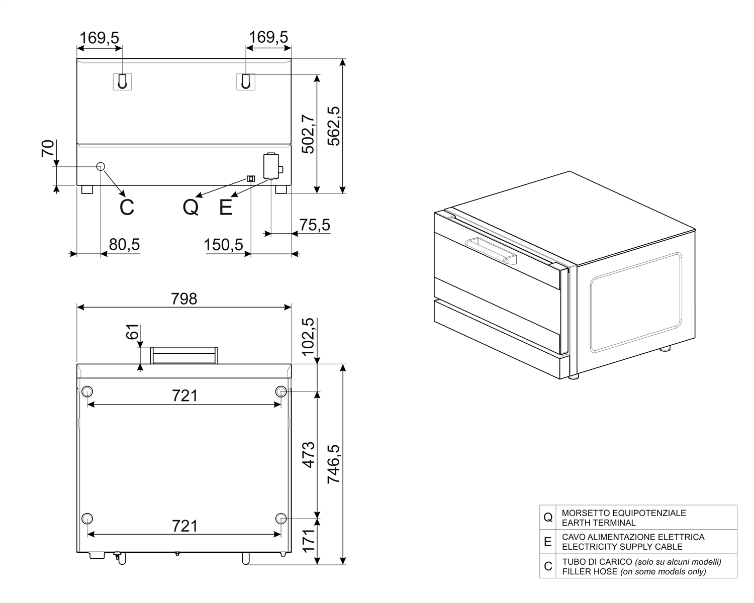 SMEG ALFA420MFH-2, Multifunktionsugn - 4 bleck GN1/1 - 2