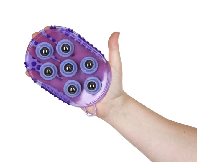 Kerbl Magnetisk Massageborste och Gummiskrapa - Lila - Ryktning 
