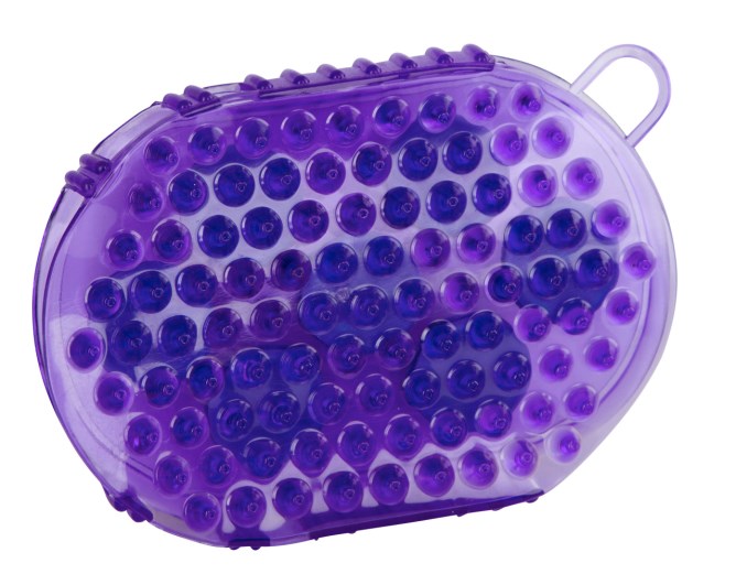 Kerbl Magnetisk Massageborste och Gummiskrapa - Lila - Massage 