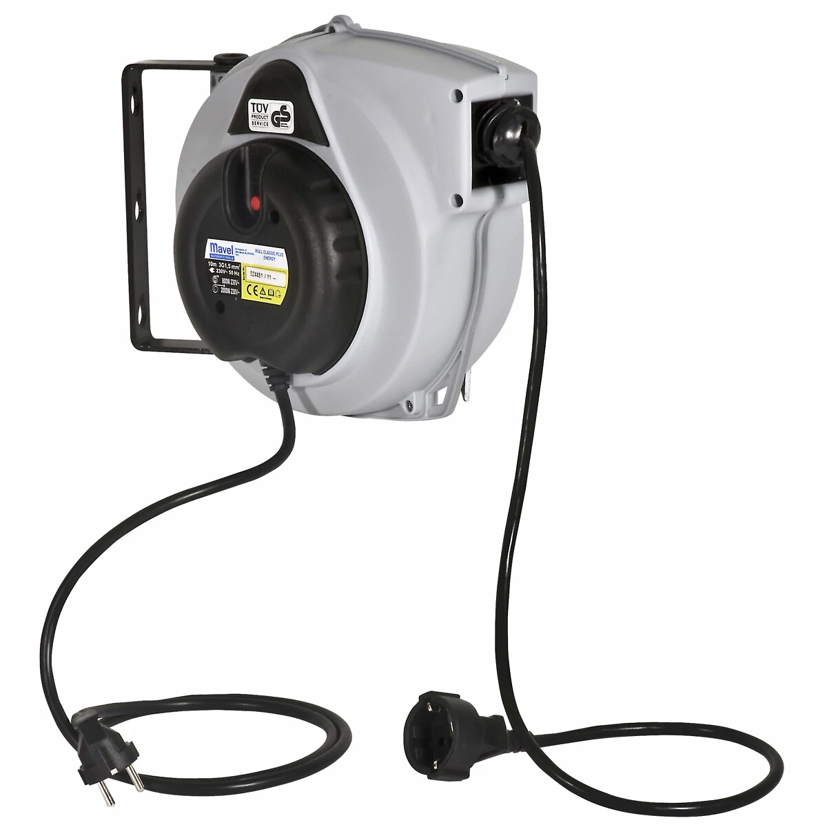 Kabelupprullare 10m PVC IP24