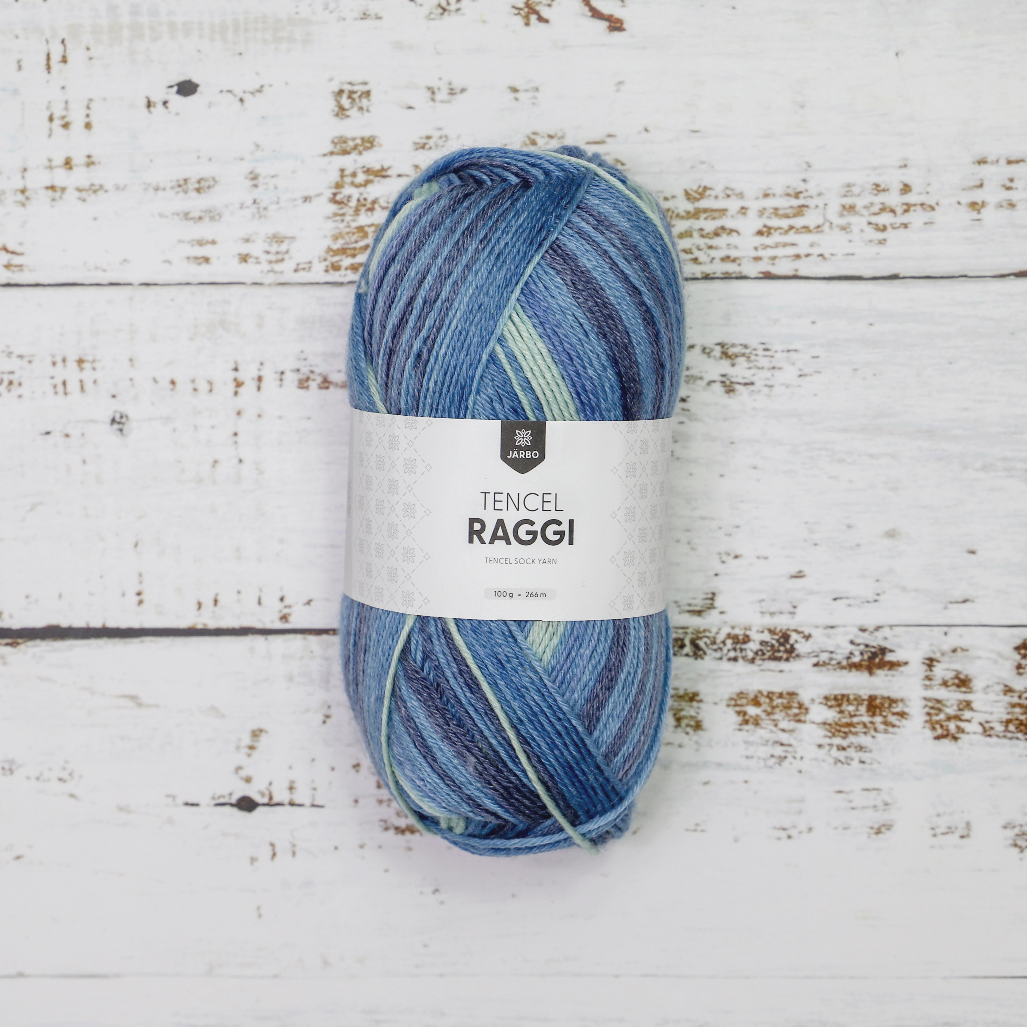 Järbo Tencel raggi 100g 25009 Stickor nr 3mm Stickfasthet 25 m/10 cm