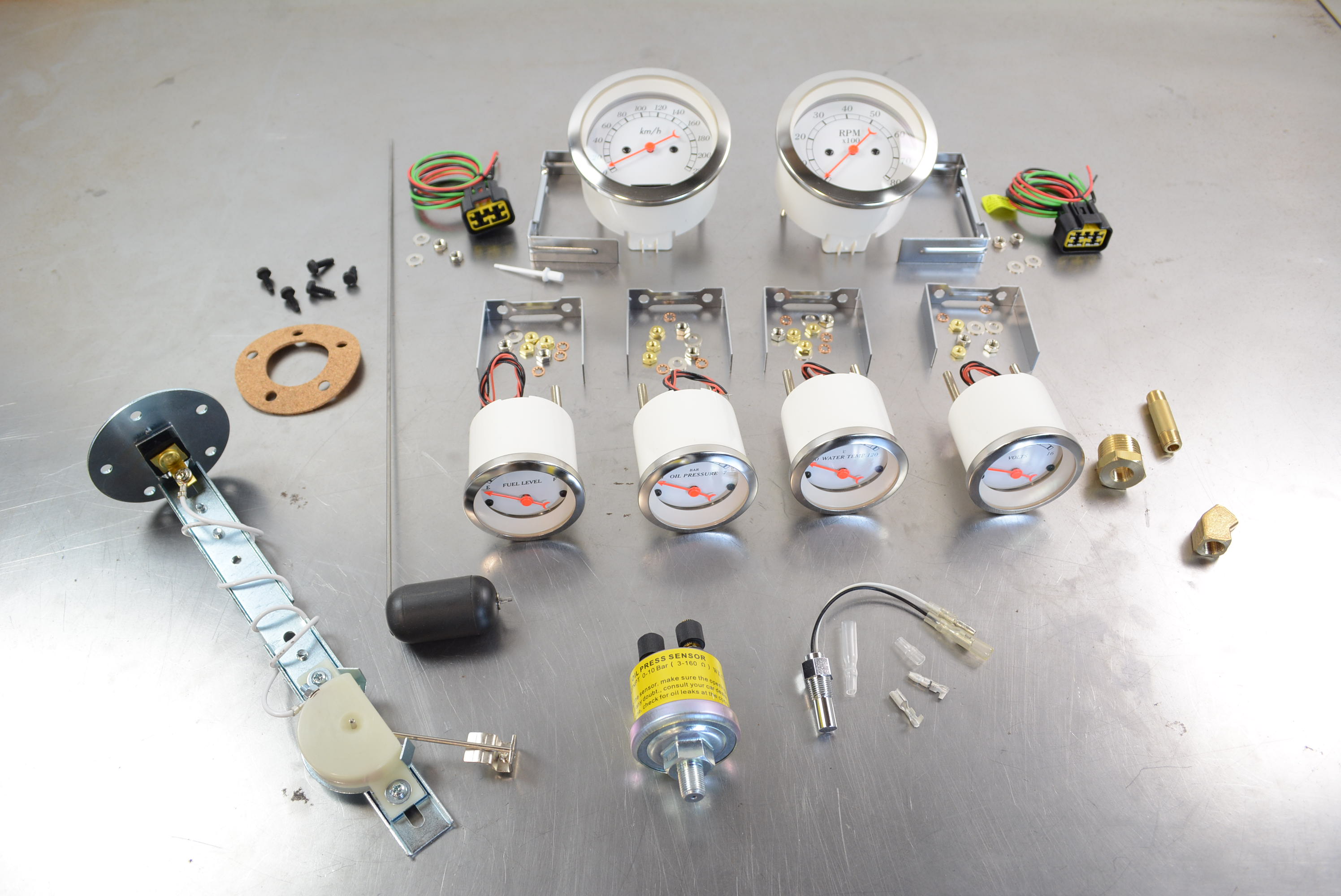 Gauges 6 pc km/°C White - 2