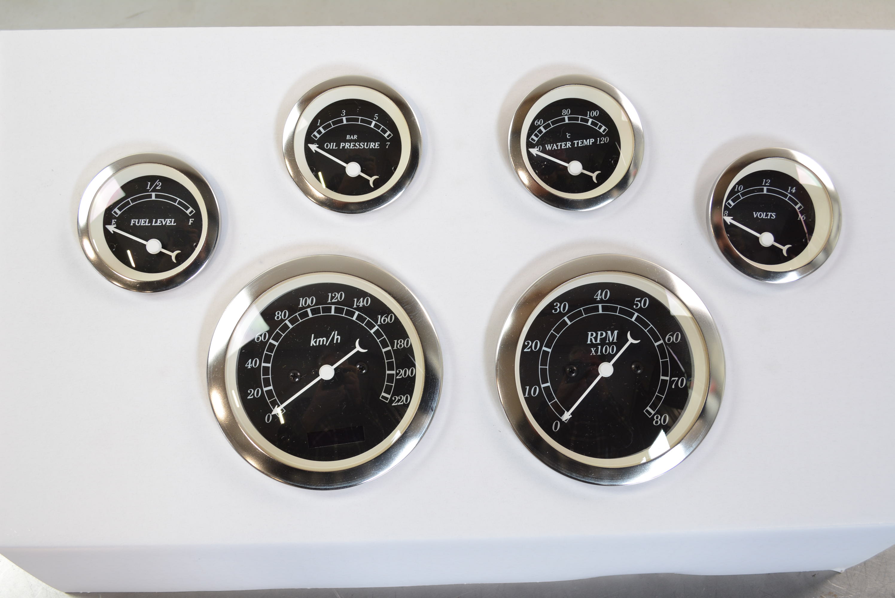 Gauges 6 pc km/°C Black