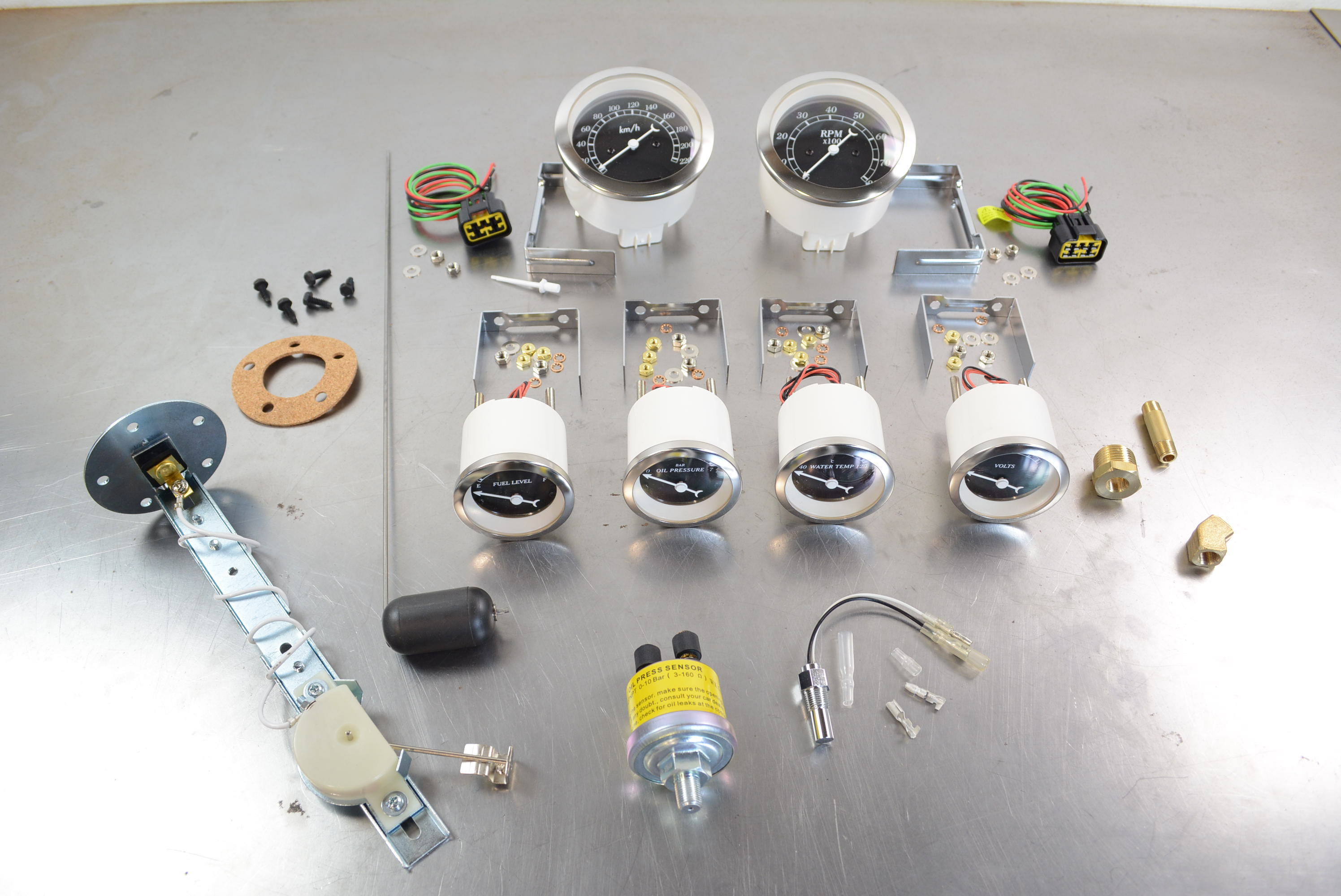 Gauges 6 pc km/°C Black - 2