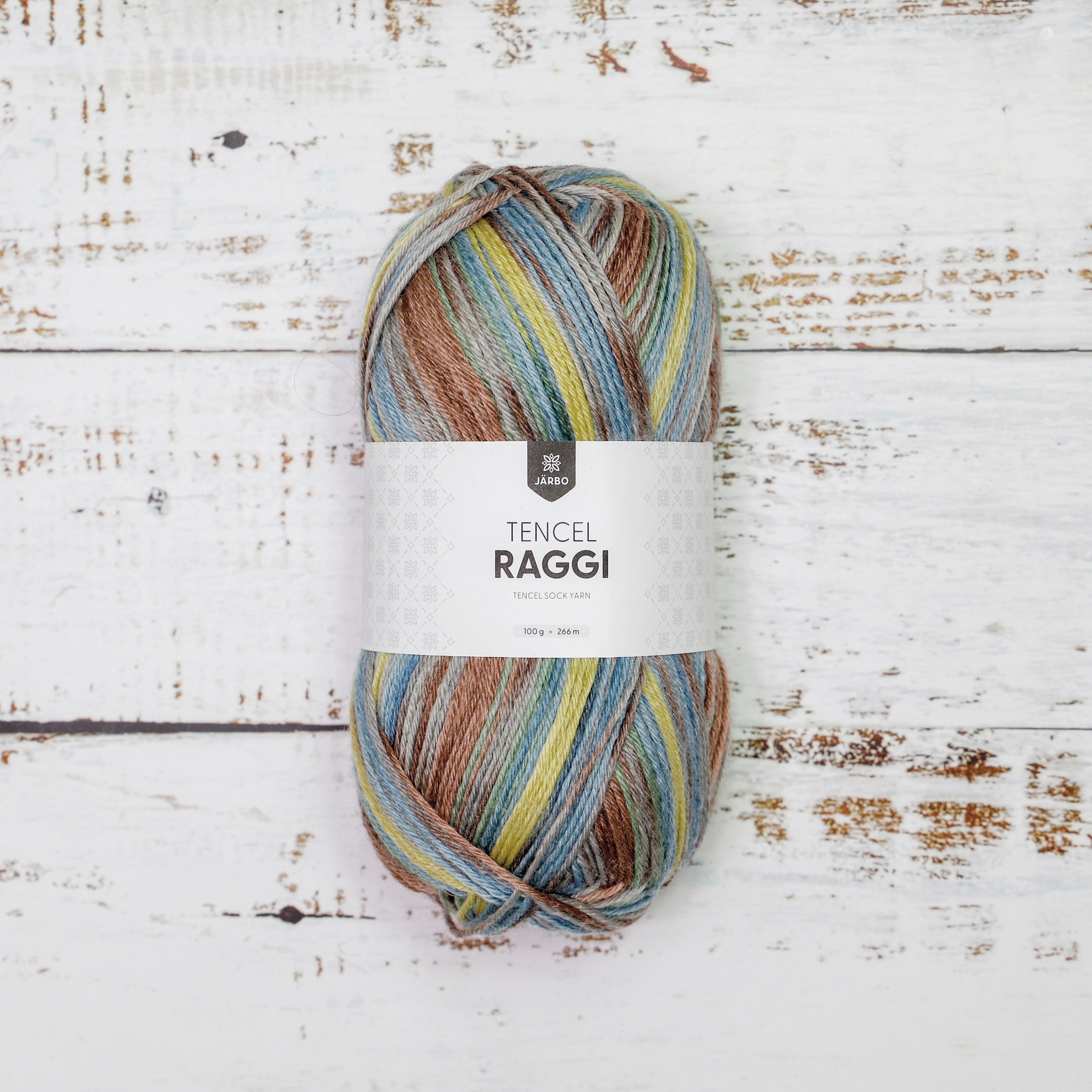 Järbo Tencel raggi 100g 25015 Stickor nr 3mm Stickfasthet 25 m/10 cm