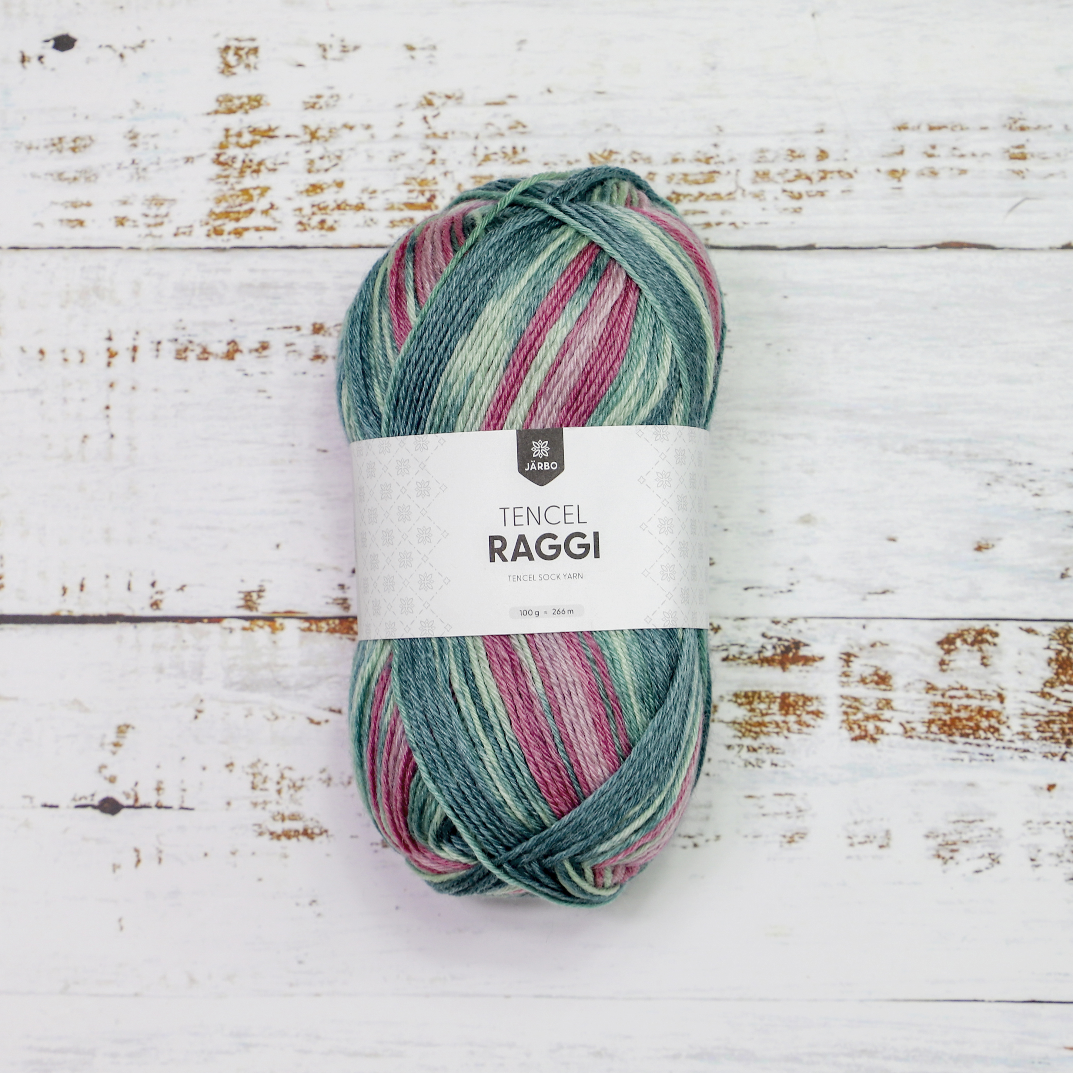 Järbo Tencel raggi 100g 25013 Stickor nr 3mm Stickfasthet 25 m/10 cm