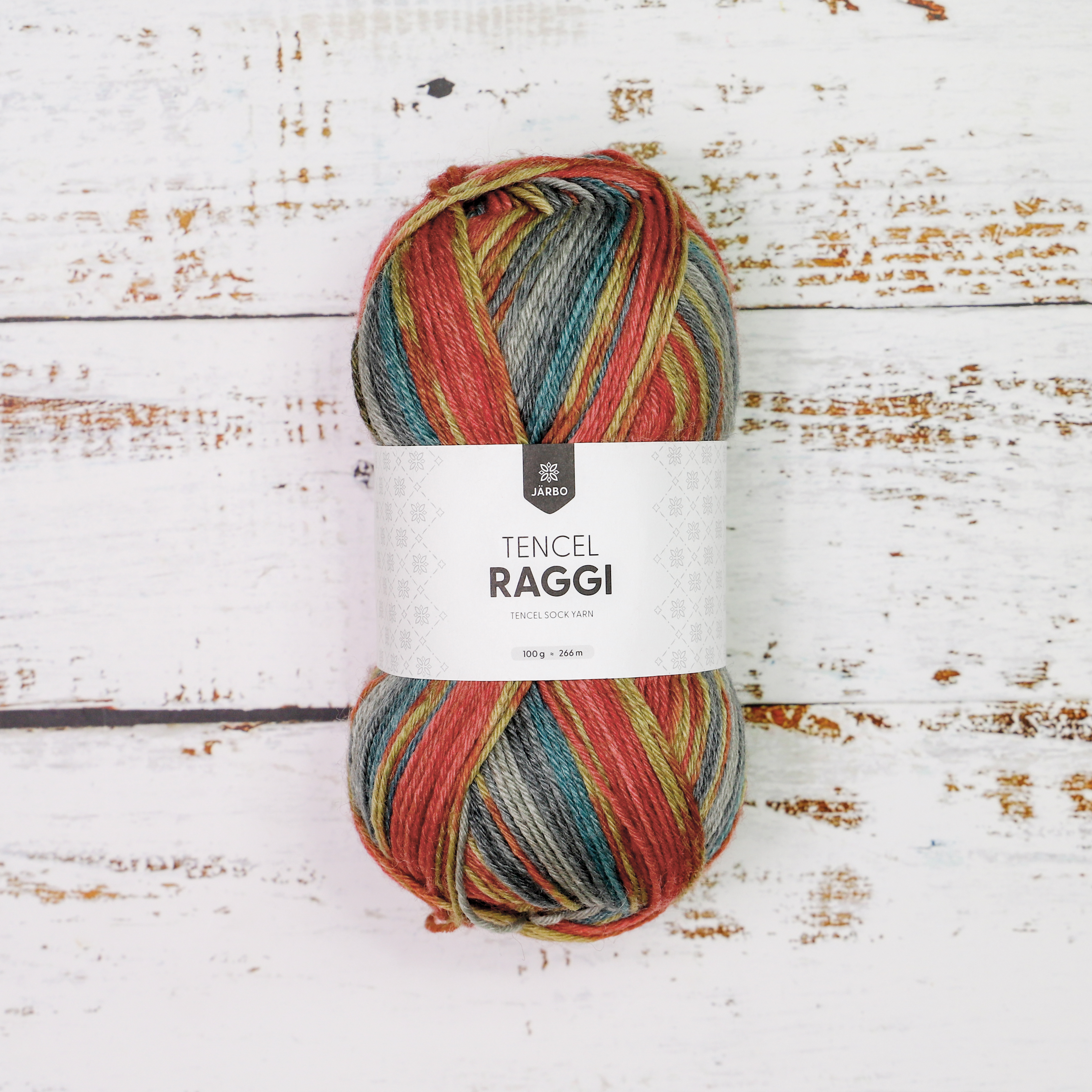 Järbo Tencel raggi 100g 25014 Stickor nr 3mm Stickfasthet 25 m/10 cm