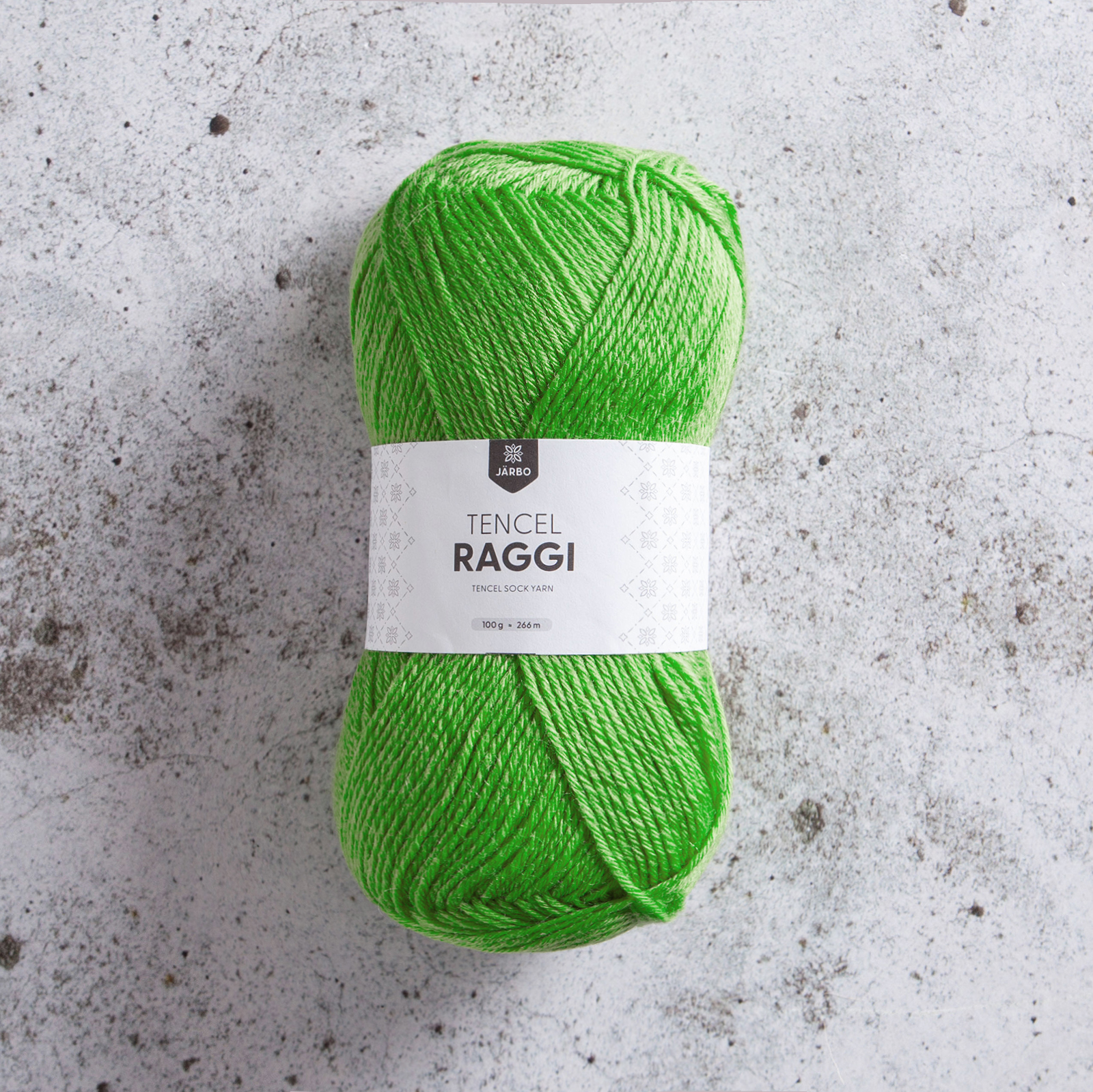 Järbo Tencel raggi 100g 25019 Stickor nr 3mm Stickfasthet 25 m/10 cm