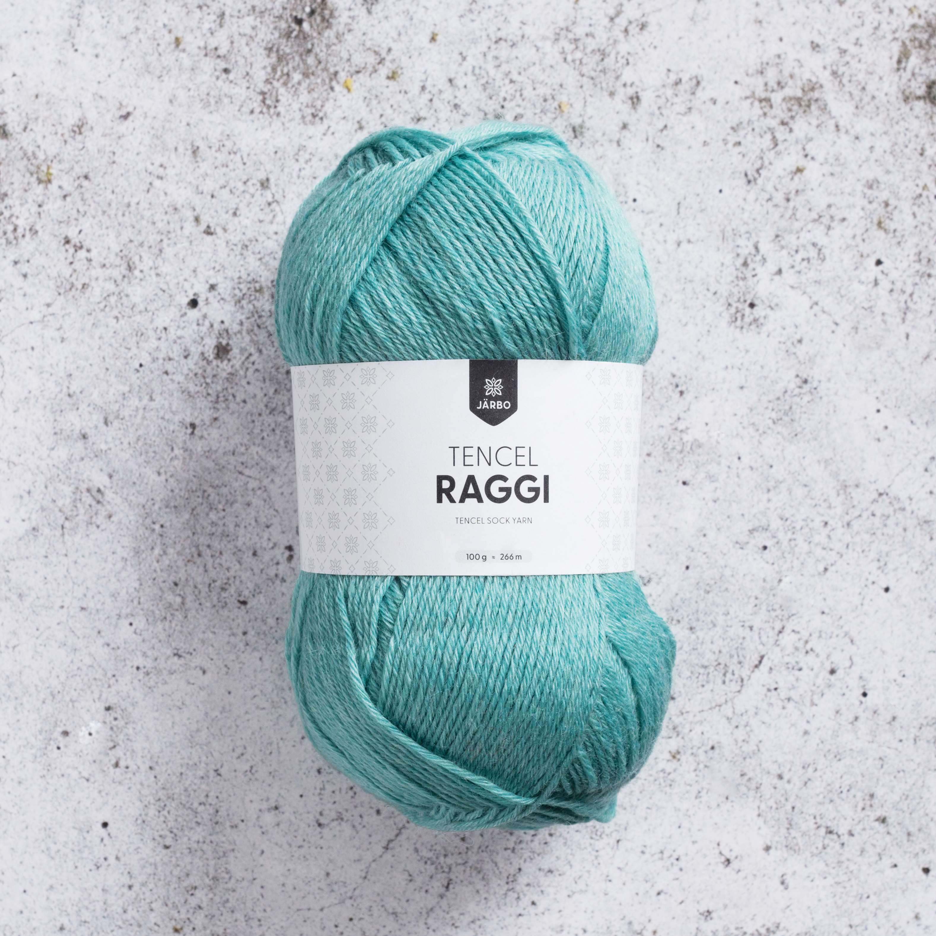 Järbo Tencel raggi 100g 25005 Stickor nr 3mm Stickfasthet 25 m/10 cm