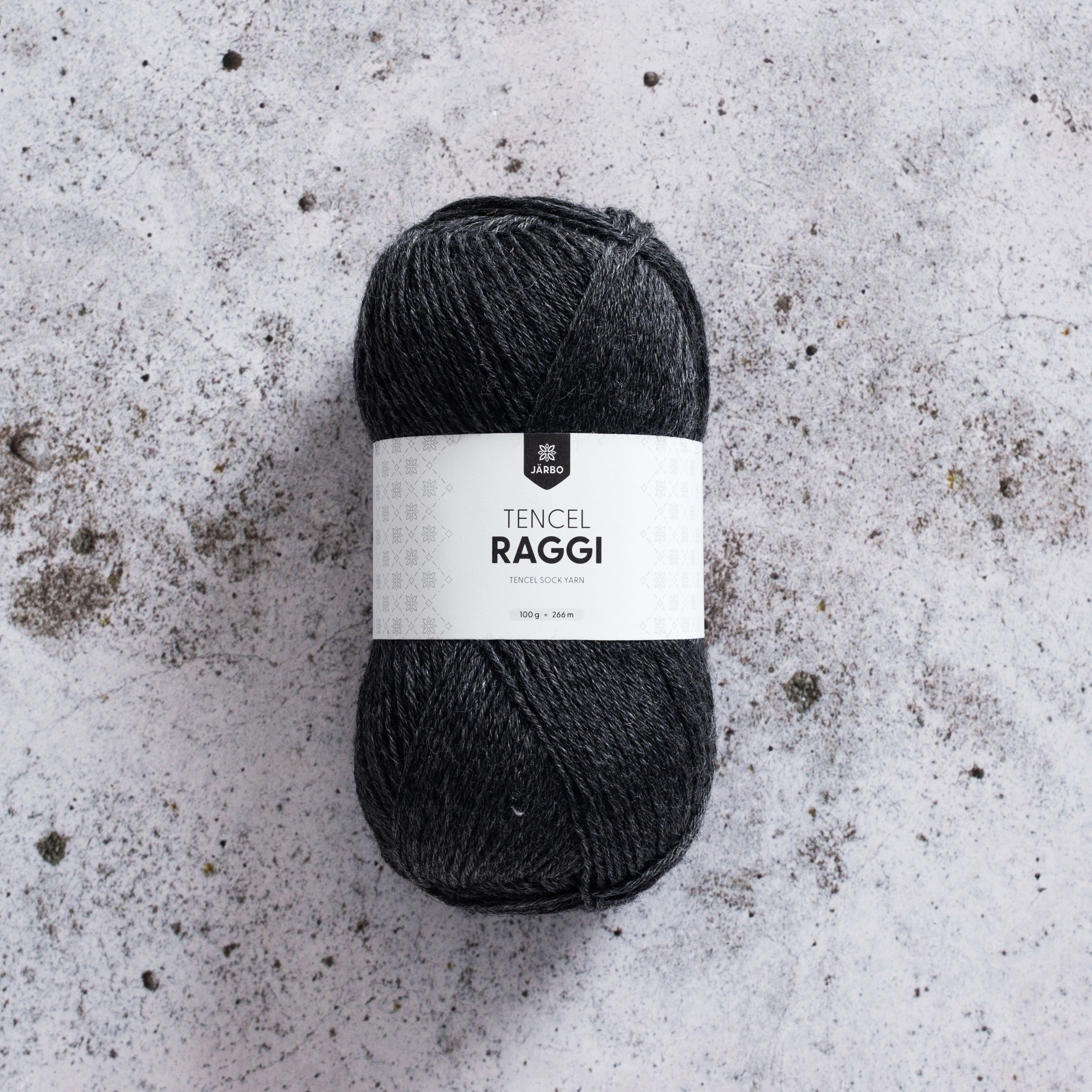 Järbo Tencel raggi 100g 25002 Stickor nr 3mm Stickfasthet 25 m/10 cm