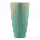 Gunnar Nylund (ARH 1950s) Green Quadratic Vase with Linear Relief 16 cm (2)