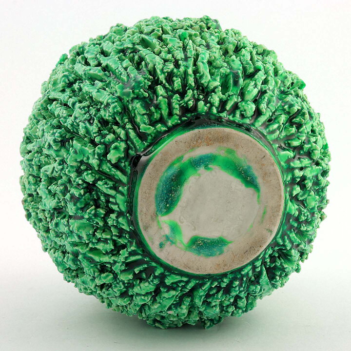  グナー・ニールンド  緑のハリネズミ模様の花瓶 （小）Vase 1936年  12cm (2)