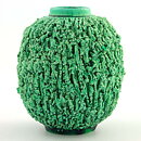  グナー・ニールンド  緑のハリネズミ模様の花瓶 （小）Vase 1936年  12cm (2)