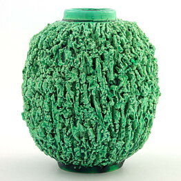 グナー・ニールンド  緑のハリネズミ模様の花瓶 （小）Vase 1936年  12cm (2)