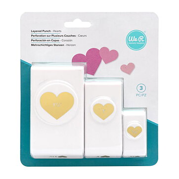 We R Memory Keepers Layering Punch - Hearts 