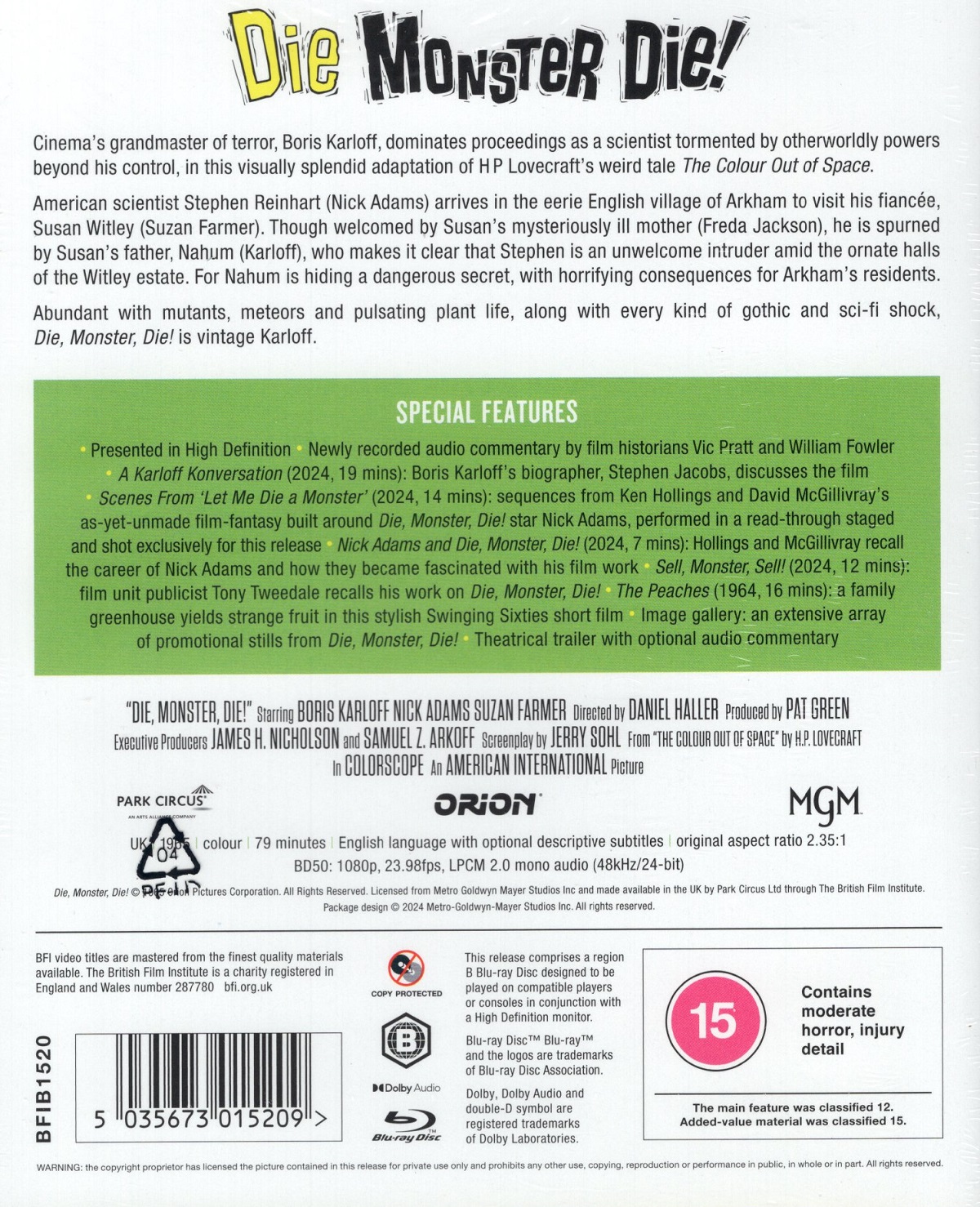 Die Monster Die! (ej svensk text) (Blu-ray) - 2