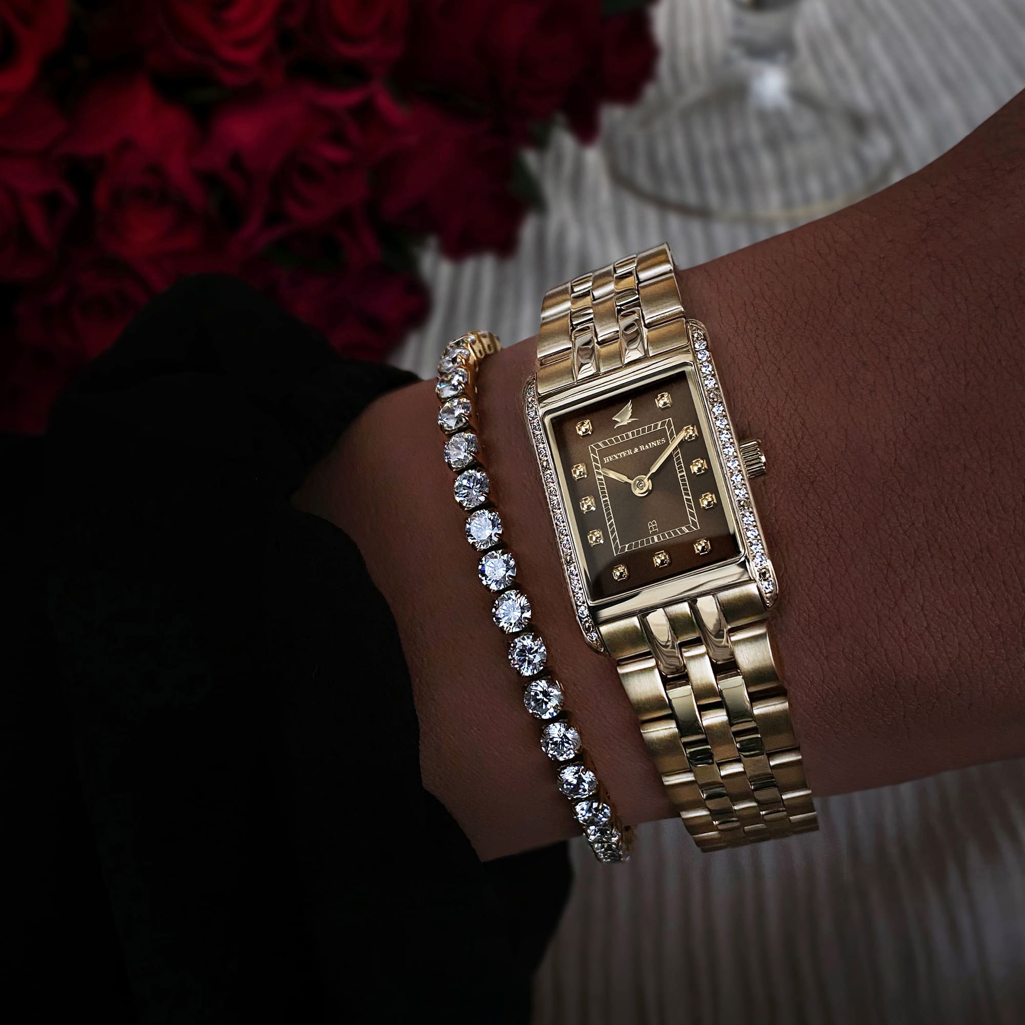 H&B Gala Pavé, Gold & Brown - 3