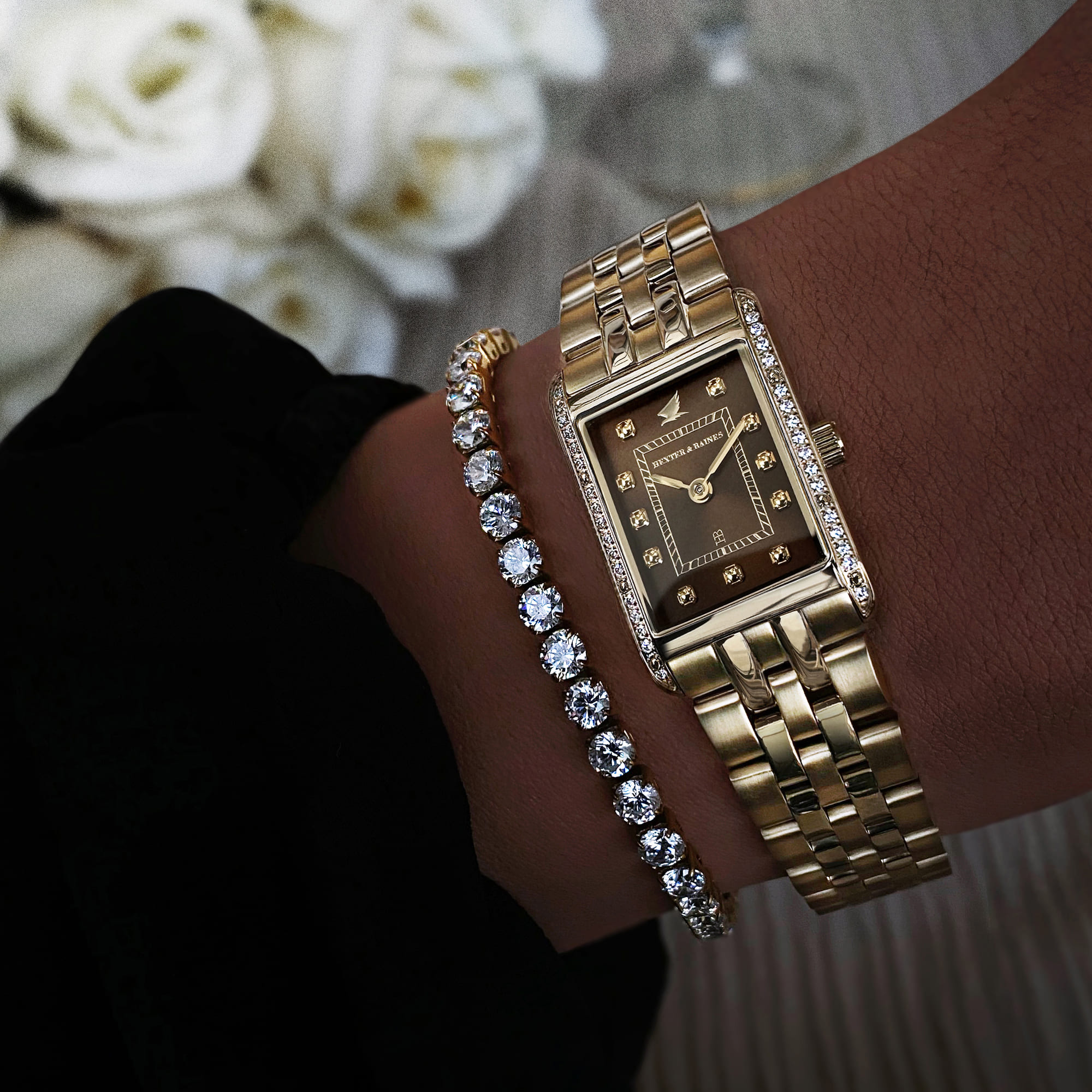 H&B Gala Pavé, Gold & Brown - 5