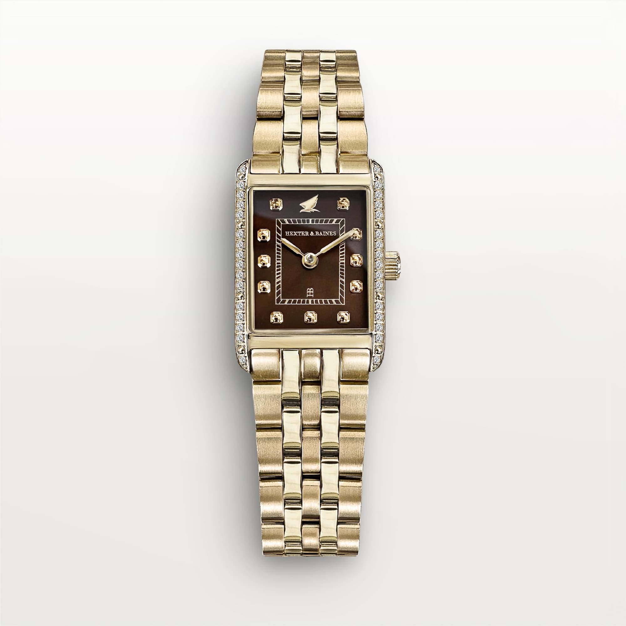 H&B Gala Pavé, Gold & Brown