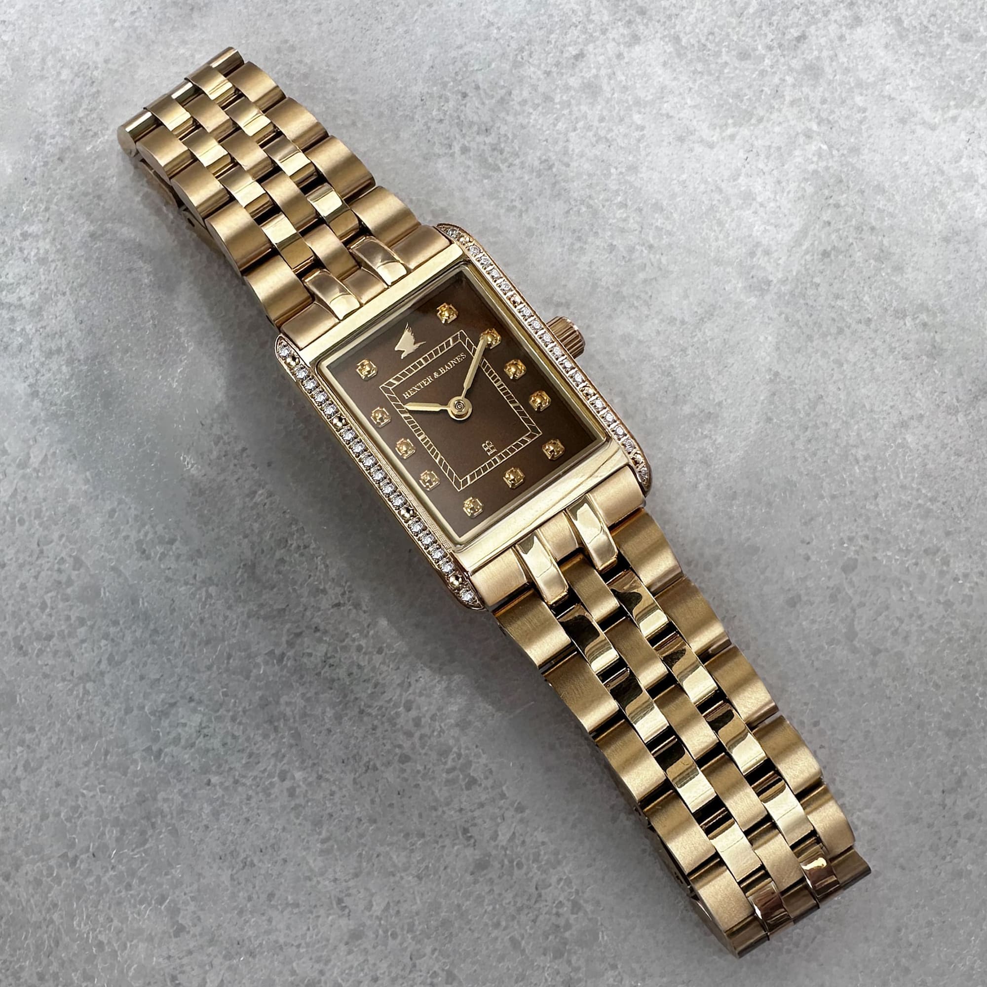 H&B Gala Pavé, Gold & Brown - 4
