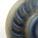 Wilhelm Kåge (KAPA 1958) Blue/Brown Discus Vase with Relief 11 cm