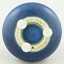 Wilhelm Kåge (KAPA 1958) Blue/Brown Discus Vase with Relief 11 cm