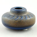Wilhelm Kåge (KAPA 1958) Blue/Brown Discus Vase with Relief 11 cm