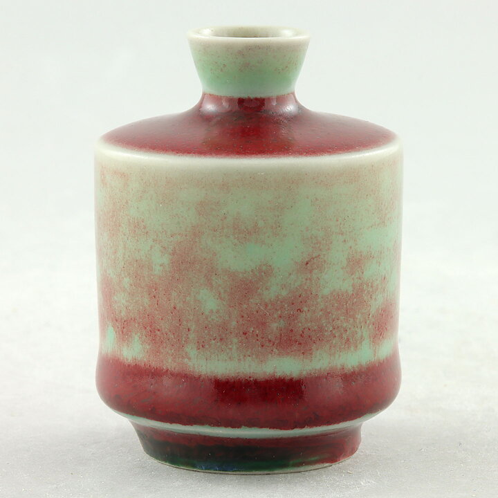 Berndt Friberg (1965) Unique Vase with Celadon/Oxblood Glaze 4,5 cm