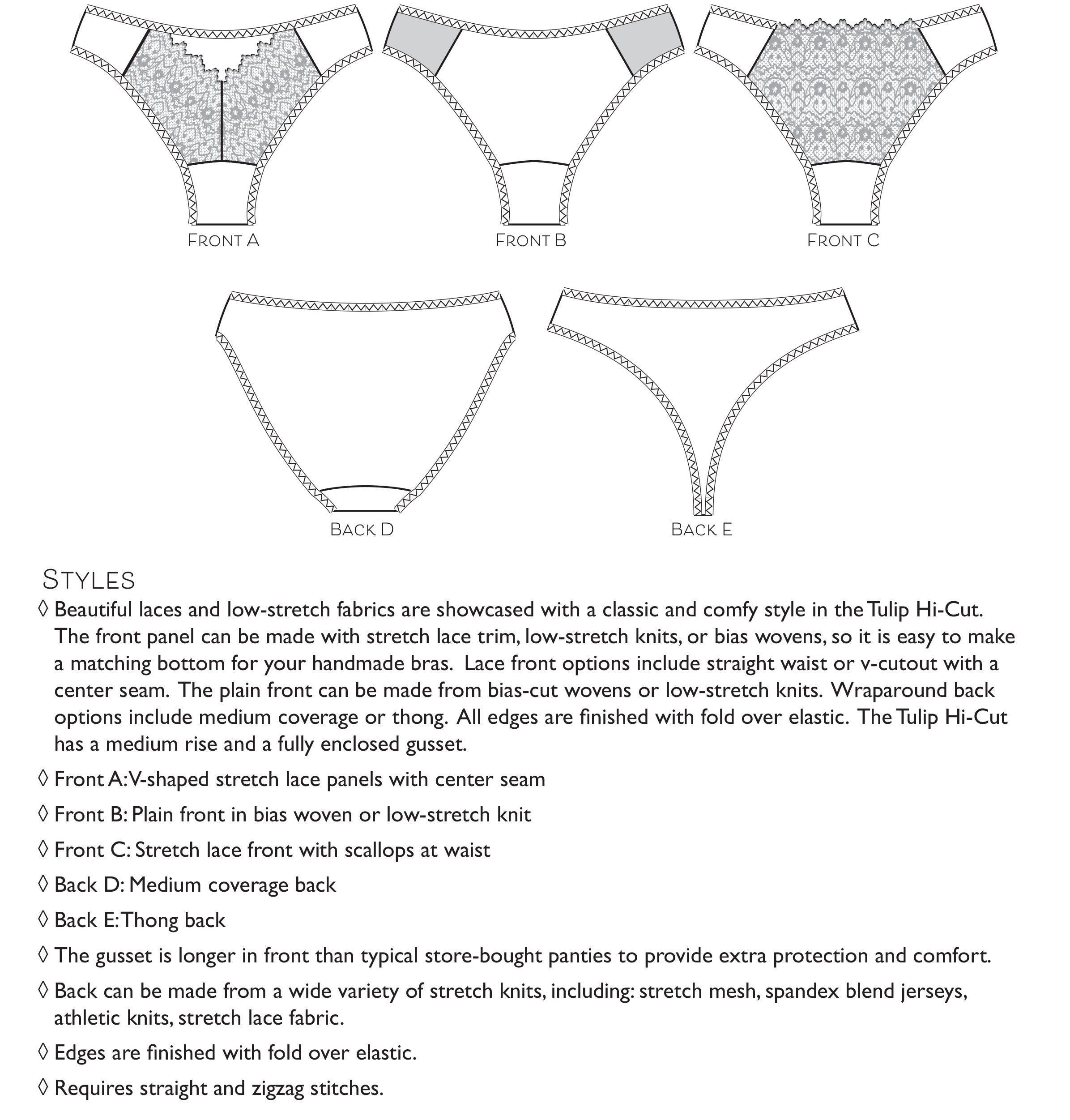 Pantie pattern Tulip  - PDF - 10