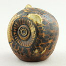 Josef Simon (1970s) Brown/Yellow Swelling Owl 9 cm