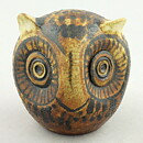 ジョセフサイモン  ブラウン/イエローのフクロウ  9cm  1970年代