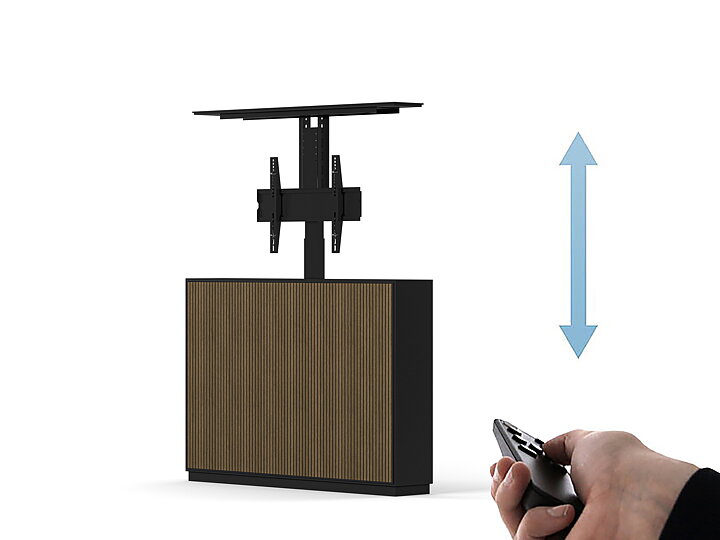 M AV-Cabinet TV-Lift 55" Slimline Black Walnut