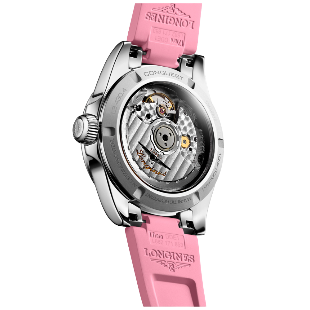 L3.430.4.99.9 Longines Conquest ljusrosa 34  