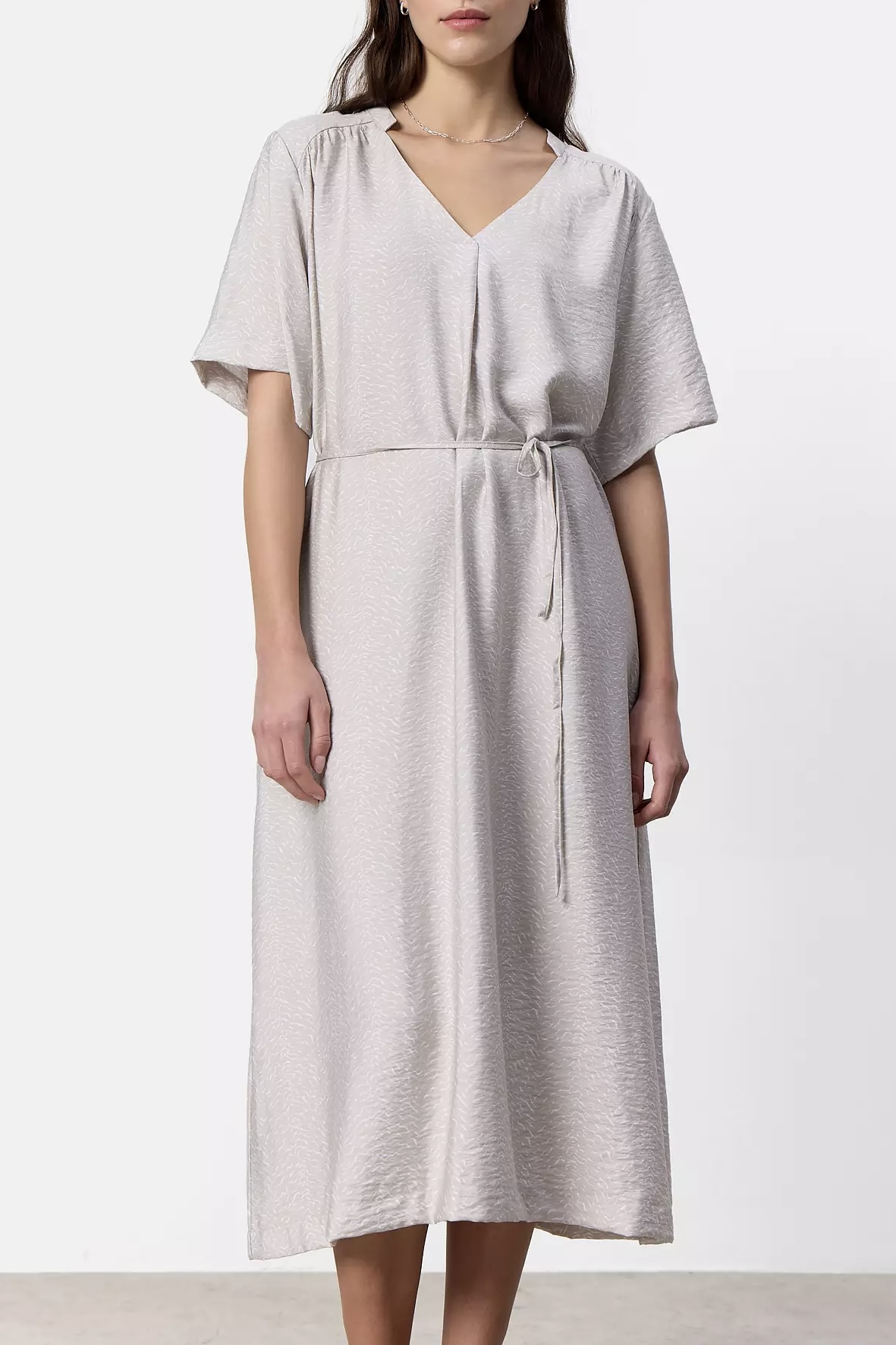Leveté Room - Hannia 2 Dress Silver Cloud Combi - 3