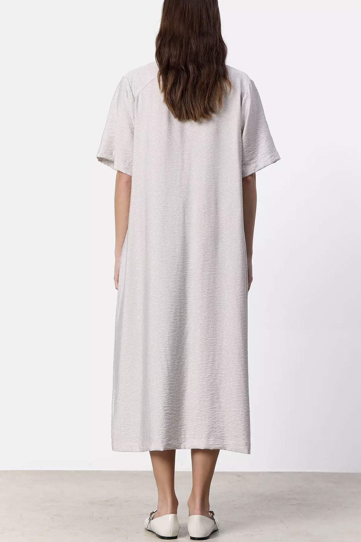 Leveté Room - Hannia 2 Dress Silver Cloud Combi - 4
