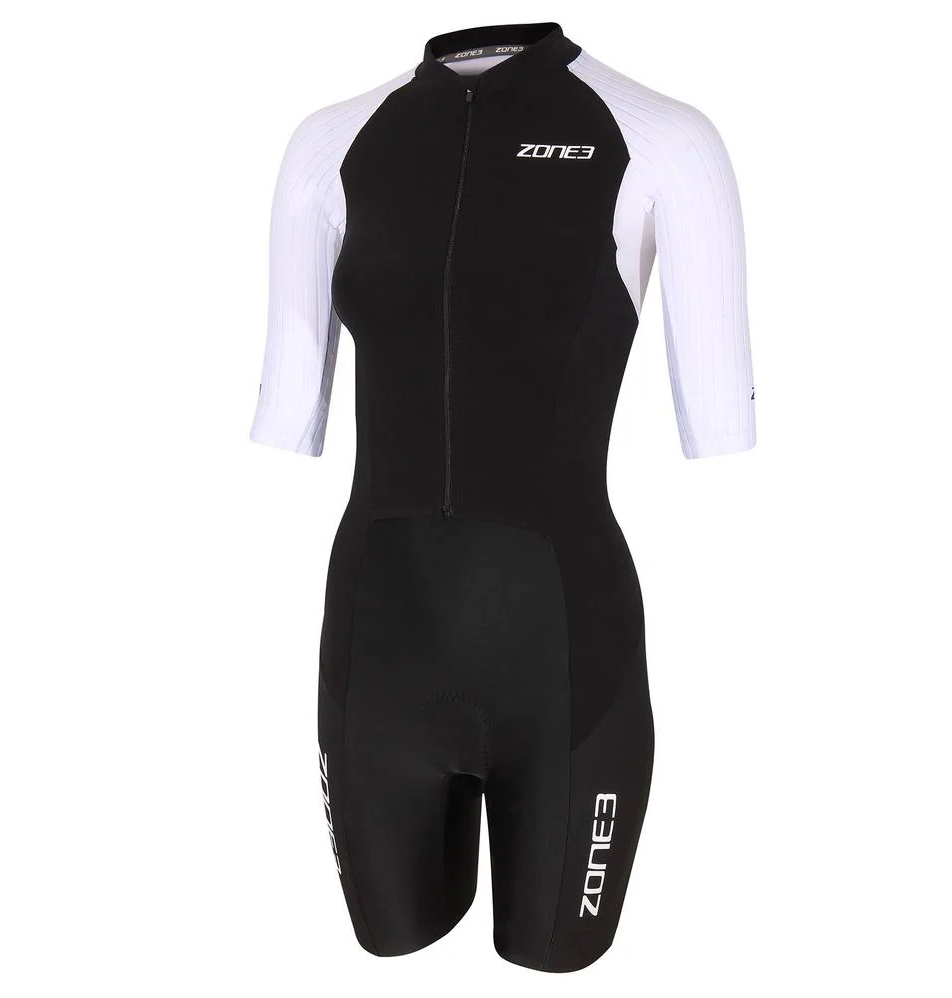 Zone3 Women's LAVA LONG DISTANCE FULL ZIP SHORT SLEEVE TRISUIT