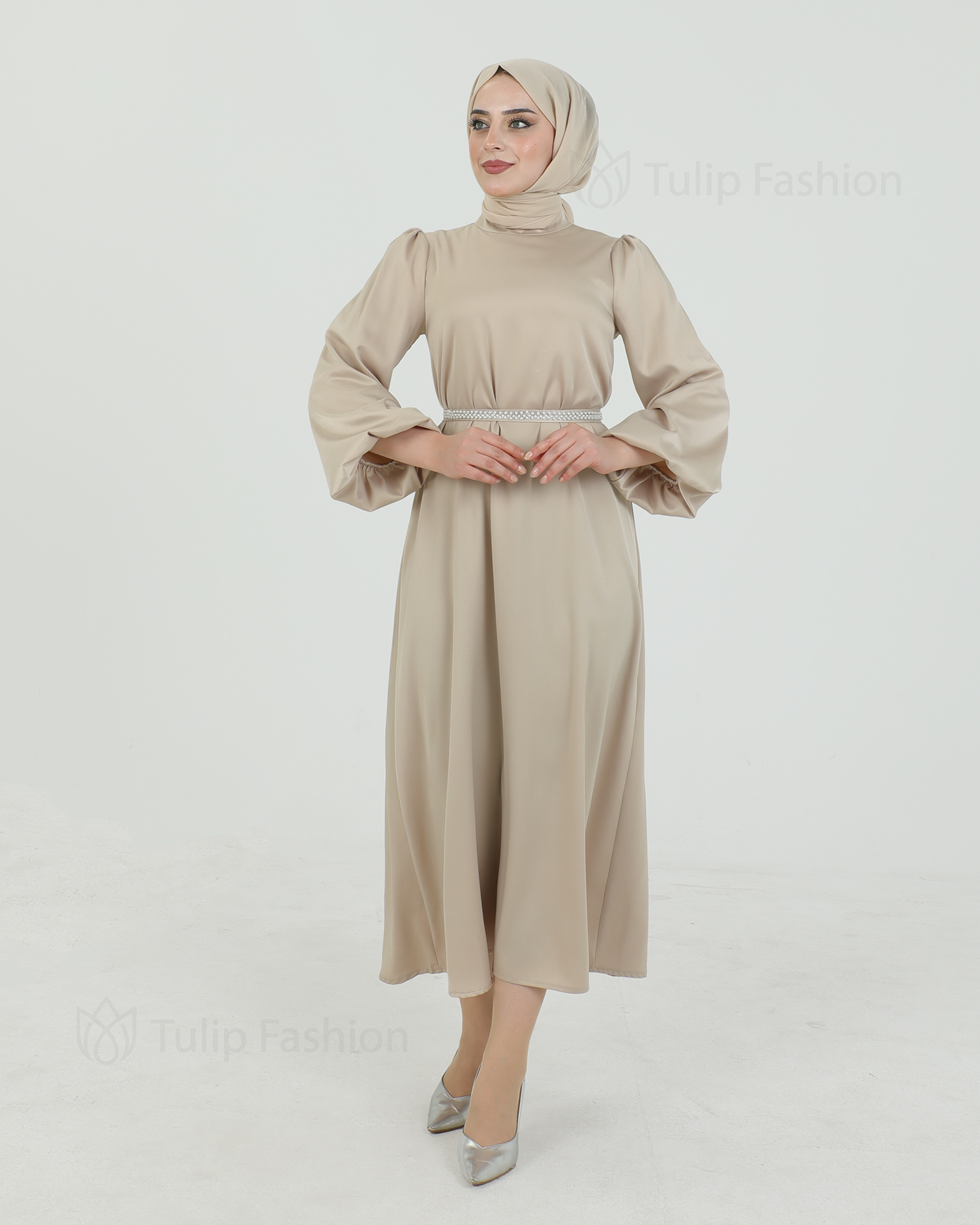 Festklänning - Beige