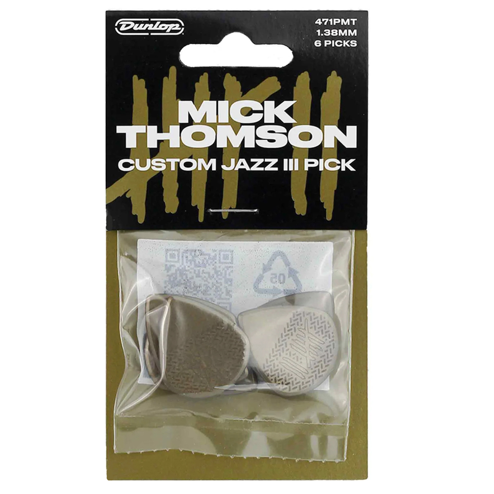 Dunlop Mick Thomson Custom Jazz 3 Pick 1.38mm (6-Pack)