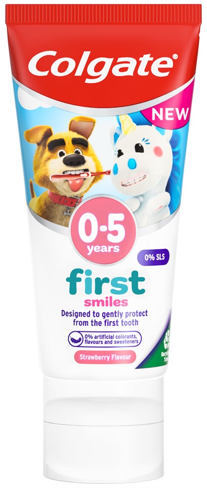 Colgate tandkräm first smile 0-5år jordgubbe